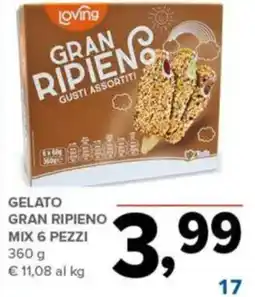 Todis Loving gelato gran ripieno mix 6 pezzi offerta