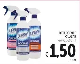 Spazio Conad Detergente Quasar 650ml offerta