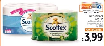 Spazio Conad Scottex Carta Igienica 12 rotoli offerta