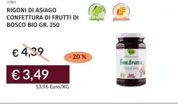 Prezzemolo e Vitale Rigoni di asiago confettura di frutti di bosco bio offerta