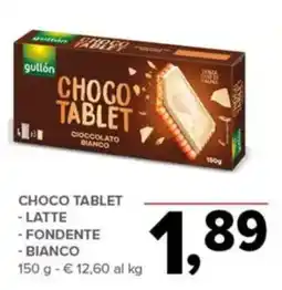 Todis Gullón choco tablet bianco offerta