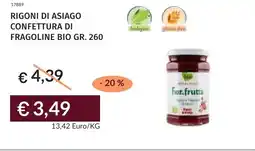 Prezzemolo e Vitale Rigoni di asiago confettura di fragoline bio offerta