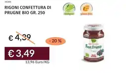 Prezzemolo e Vitale Rigoni confettura di prugne bio offerta