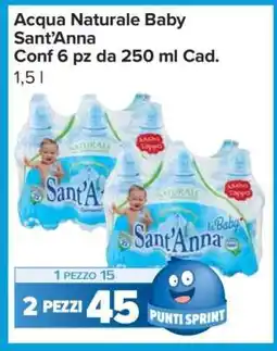 Carrefour Acqua Naturale Baby Sant’Anna offerta