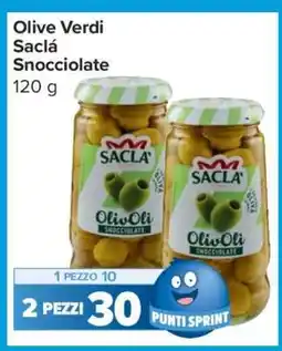 Carrefour Olive Verdi Saclá Snocciolate offerta