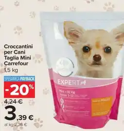 Carrefour Croccantini per Cani Taglia Mini Carrefour offerta