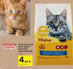 Carrefour Croccantini per Gatti Adulti Carrefour Gusti Assortiti offerta