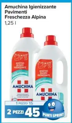 Carrefour Amuchina Igienizzante Pavimenti Freschezza Alpina offerta