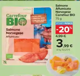 Carrefour Salmone Affumicato Norvegese Carrefour BIO offerta