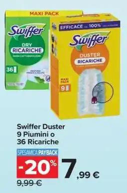 Carrefour Swiffer Duster 9 Piumini o 36 Ricariche offerta