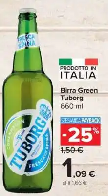 Carrefour Birra Green Tuborg offerta
