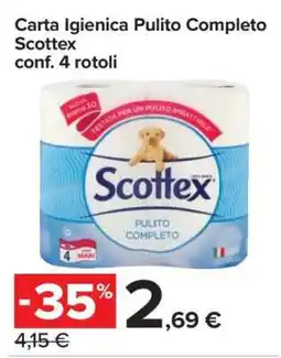 Carrefour Carta Igienica Pulito Completo Scottex offerta