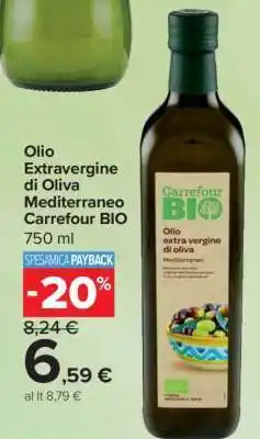 Carrefour Olio Extravergine di Oliva Mediterraneo Carrefour BIO offerta