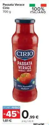 Carrefour Passata Verace Cirio offerta