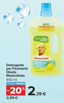 Carrefour Detergente per Pavimenti Diluito Mastrolindo offerta