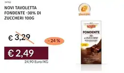 Prezzemolo e Vitale Novi tavoletta fondente -30% di zuccheri offerta
