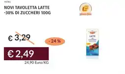 Prezzemolo e Vitale Novi tavoletta latte -30% di zuccheri offerta