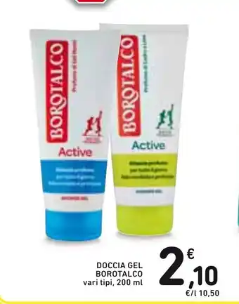 Spazio Conad Doccia Gel Borotalco vari tipi, 200ml offerta