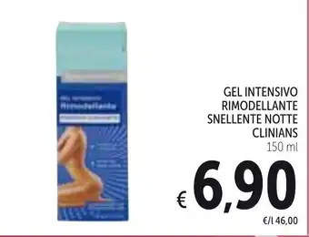 Spazio Conad Gel Intensivo Rimodellante Snellente Notte Clinians 150ml offerta