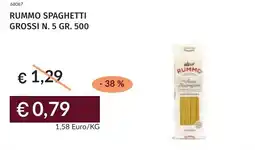 Prezzemolo e Vitale Rummo spaghetti grossi n. 5 offerta