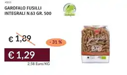 Prezzemolo e Vitale Garofalo fusilli integrali n.63 offerta