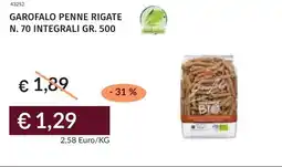 Prezzemolo e Vitale Garofalo penne rigate n. 70 integrali offerta