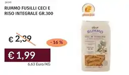 Prezzemolo e Vitale Rummo fusilli ceci e riso integrale offerta