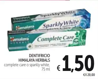 Spazio Conad Dentifricio Himalaya Herbals 75ml offerta