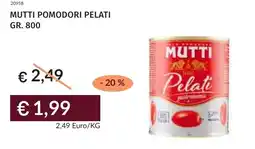 Prezzemolo e Vitale Mutti pomodori pelati offerta