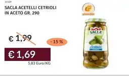 Prezzemolo e Vitale Sacla acetelli cetrioli in aceto offerta