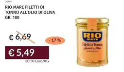 Prezzemolo e Vitale Rio mare filetti di tonno all'olio di oliva offerta