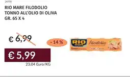 Prezzemolo e Vitale Rio mare filodolio tonno all'olio di oliva offerta