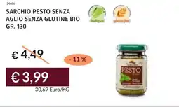 Prezzemolo e Vitale Sarchio pesto senza aglio senza glutine bio offerta