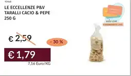 Prezzemolo e Vitale Le eccellenze p&v taralli cacio & pepe offerta