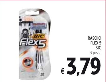 Spazio Conad Bic Flex 5 Rasoio 3 pezzi offerta