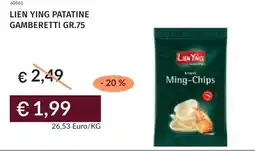 Prezzemolo e Vitale Lien ying patatine gamberetti offerta