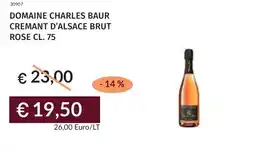 Prezzemolo e Vitale Domaine charles baur cremant d'alsace brut rose offerta