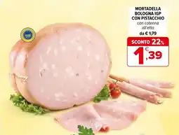 Iperal Mortadella bologna igp con pistacchio con cotenna all'etto offerta