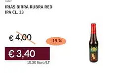 Prezzemolo e Vitale Irias birra rubra red IPA offerta