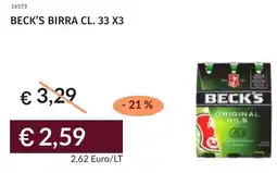 Prezzemolo e Vitale Beck's birra offerta