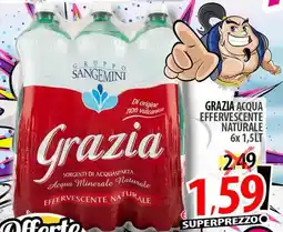 Il Genio Supermercato Grazia acqua effervescente naturale offerta
