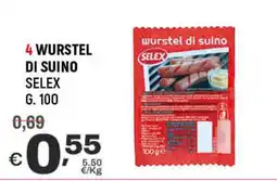 A&O Wurstel di suino SELEX offerta