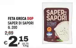 A&O Feta greca DOP SAPER DI SAPORI offerta