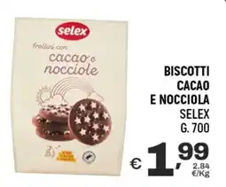 A&O Biscotti cacao e nocciola SELEX offerta
