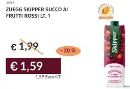 Prezzemolo e Vitale Zuegg skipper succo ai frutti rossi offerta