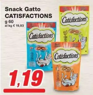 Prix Quality Snack Gatto CATISFACTIONS offerta