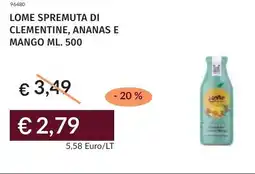 Prezzemolo e Vitale Lome spremuta di clementine, ananas e mango offerta