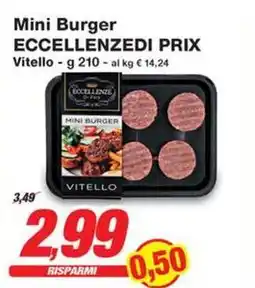 Prix Quality Mini Burger ECCELLENZEDI PRIX Vitello offerta