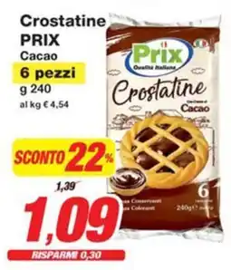 Prix Quality Crostatine PRIX Cacao 6 pezzi offerta