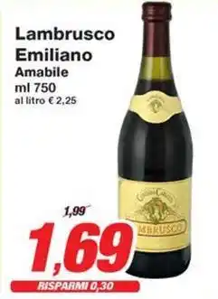 Prix Quality Lambrusco Emiliano Amabile offerta